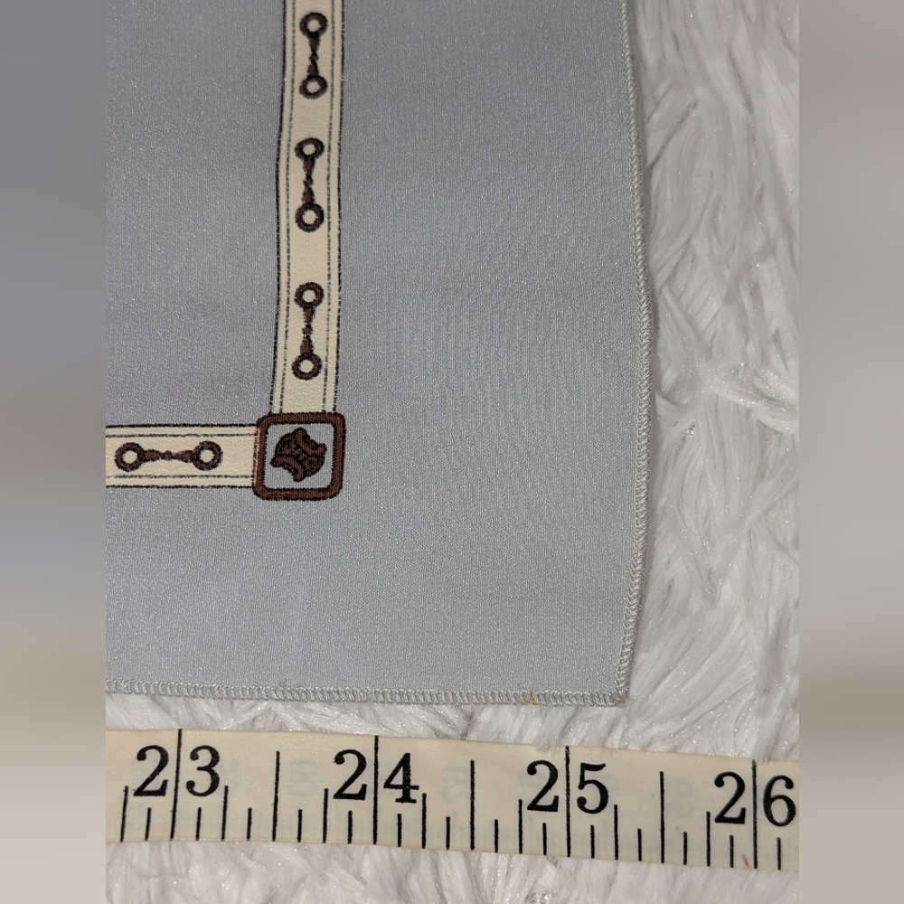 CELINE Gray Silk Scarf 25" X 25" GUC COA - Picture 6 of 14